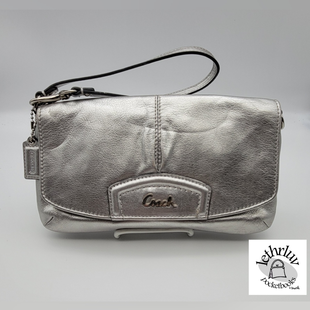 Coach Leather Large Flap Wristlet F48245
